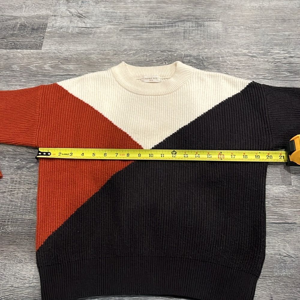 Sophie Rue NWOT color block crew neck Sweater - Black, White, and Red - XS - Picture 7 of 8
